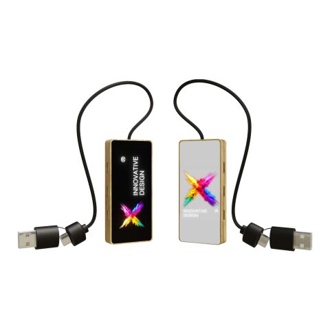 SCX.design H21 8-in-1 USB-Hub mit doppeltem Eingang und 6 Anschlüssen holz | ohne Werbeanbringung | Nicht verfügbar | Nicht verfügbar