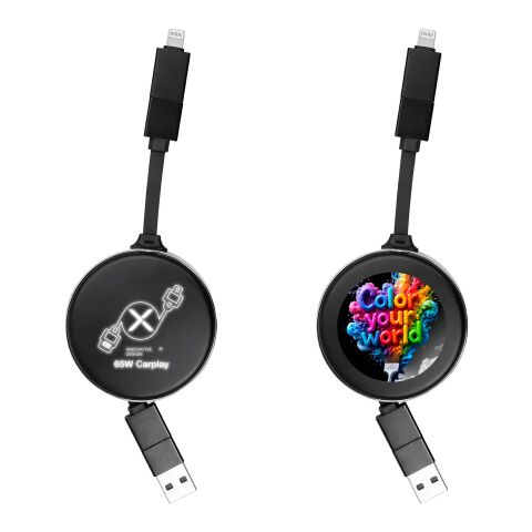 SCX.design C42 Einziehbares 65W, 4 in 1 Ladekabel schwarz | ohne Werbeanbringung