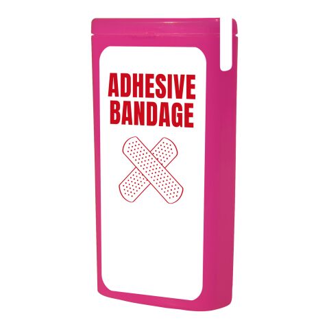 MiniKit Pflaster transparent magenta | 1-farbiger Digitaler Aufkleber | Vorderseite | 39 mm x 82 mm