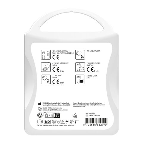 MyKit Aktiver Lebensstil weiss | 1-farbiger Digitaler Aufkleber | Vorderseite | 90 mm x 127 mm