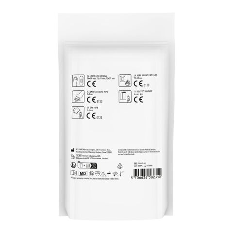 MyKit Erste-Hilfe Set in Papierhülle weiß | Digitaldruck | Vorderseite | 100 mm x 120 mm