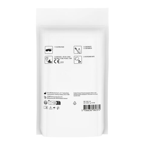 MyKit Flugzeug Reiseset in Papierhülle weiß | ohne Werbeanbringung | Nicht verfügbar | Nicht verfügbar