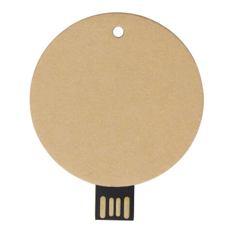 USB-Stick 2.0 rund aus recyceltem Papier Kraftpapier | 1 GB | ohne Werbeanbringung | Nicht verfügbar | Nicht verfügbar