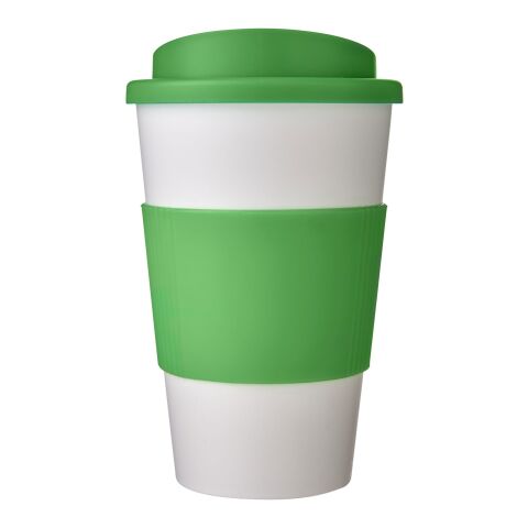 Americano® 350 ml Isolierbecher mit Schutzring und Schraubverschluss weiss-grün | ohne Werbeanbringung | Nicht verfügbar | Nicht verfügbar