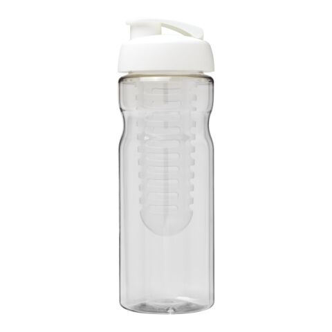 H2O Base® 650 ml Sportflasche mit Klappdeckel und Infusor transparent-weiss | ohne Werbeanbringung | Nicht verfügbar | Nicht verfügbar