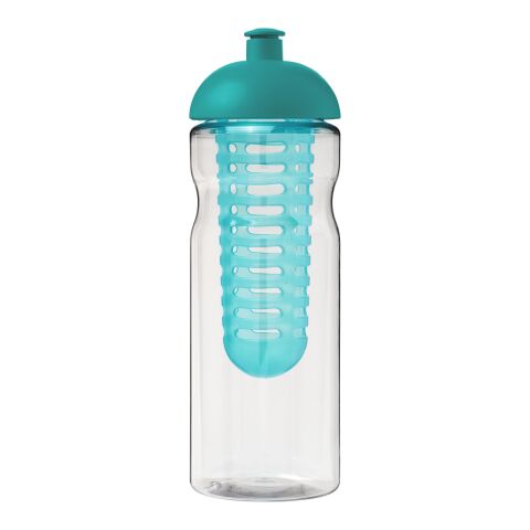 H2O Base® 650 ml Sportflasche mit Stülpdeckel und Infusor transparent-aquablau | ohne Werbeanbringung | Nicht verfügbar | Nicht verfügbar