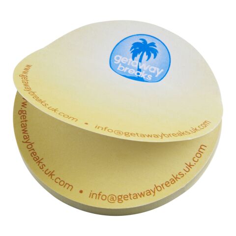 Sticky-Mate® runde recycelte Haftnotizen weiß | ohne Werbeanbringung | Nicht verfügbar | Nicht verfügbar