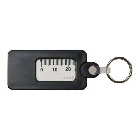 Kym Reifenprofilmesser Schlüsselanhänger aus recyceltem Material schwarz | ohne Werbeanbringung | Nicht verfügbar | Nicht verfügbar