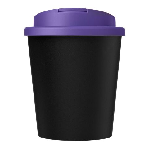 Americano® Espresso Eco 250 ml recycelter Isolierbecher mit auslaufsicherem Deckel schwarz-lila | ohne Werbeanbringung | Nicht verfügbar | Nicht verfügbar