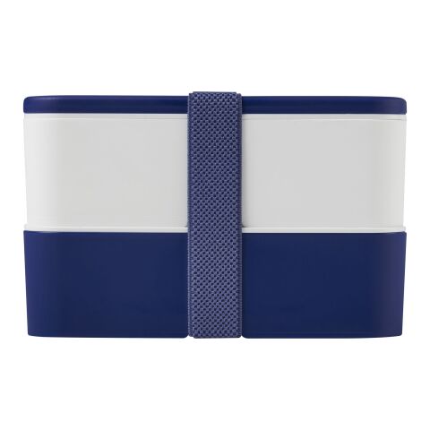 MIYO Doppel-Lunchbox blau-weiss-blau | ohne Werbeanbringung | Nicht verfügbar | Nicht verfügbar