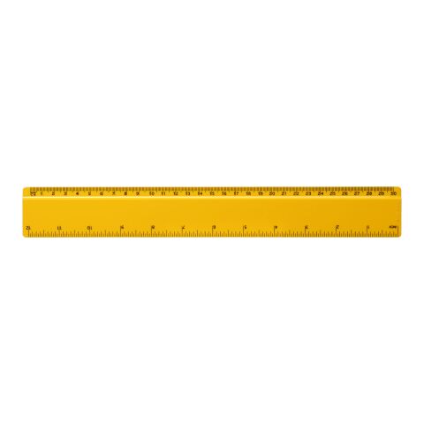 Renzo 30 cm Kunststoff-Lineal gelb | ohne Werbeanbringung | Nicht verfügbar | Nicht verfügbar
