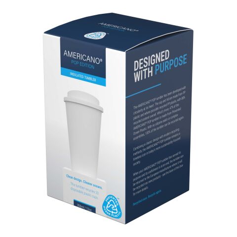 Americano® POP 350 ml isolierter Trinkbecher mit auslaufsicherem Deckel weiß | ohne Werbeanbringung | Nicht verfügbar | Nicht verfügbar