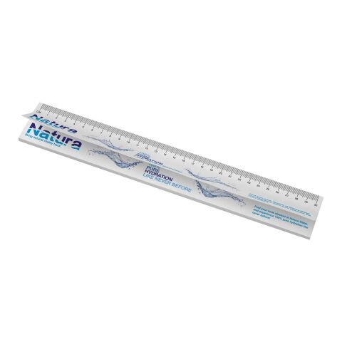 Sticky-Mate® Haftnotizen mit gedrucktem 30 cm Lineal aus recyceltem Material weiss | 25 pages | ohne Werbeanbringung | Nicht verfügbar | Nicht verfügbar