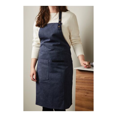 VINGA Tome Schürze aus GRS recyceltem Canvas navy blau