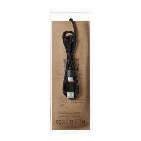 SCX.design C38 5-in-1 Ladekabel aus rPET in quadratischem Bambusgehäuse mit Leuchtlogo Standard | blau-holz | ohne Werbeanbringung | Nicht verfügbar | Nicht verfügbar