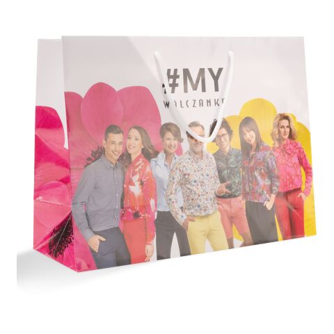 Papiertragetasche 30 x 40 cm Hochformat 4C Offsetdruck | glänzend | 156 - hellbraun