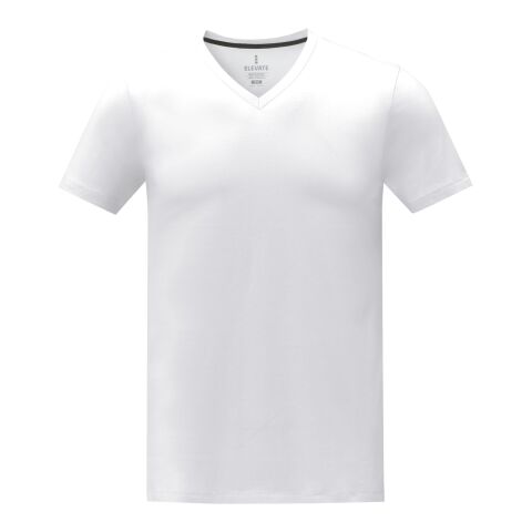 Somoto T-Shirt mit V-Ausschnitt für Herren Weiß | S