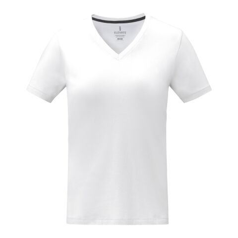 Somoto T-Shirt mit V-Ausschnitt für Damen Weiß | M