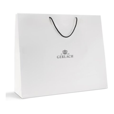 Papiertragetasche 60 x 50 cm mit farbigen Kordeln ohne Werbeanbringung | matt | 149 - grau