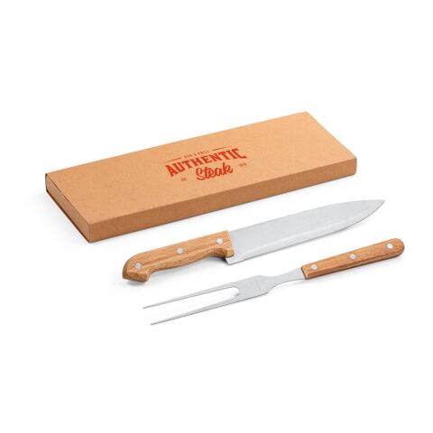 SALSA. Grill-Set aus Bambus und Edelstahl 2-teilig bestehend aus einer Grillgabel und einem Messer Natur | ohne Werbeanbringung | Nicht verfügbar | Nicht verfügbar | Nicht verfügbar