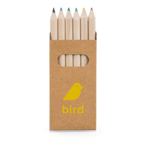BIRD. Buntstift Schachtel mit 6 Buntstiften Natur | ohne Werbeanbringung | Nicht verfügbar | Nicht verfügbar | Nicht verfügbar