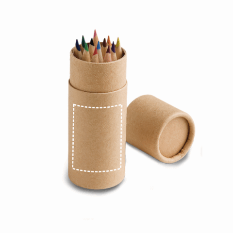 CYLINDER. Buntstift Schachtel mit 12 Buntstiften Natur | ohne Werbeanbringung | Nicht verfügbar | Nicht verfügbar | Nicht verfügbar