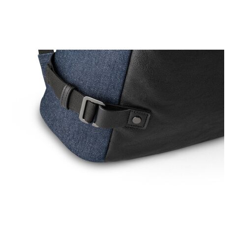 DIVERGENT BACKPACK I. Laptop-Rucksack bis zu 15.6'' aus Denim und PU Dunkelblau | ohne Werbeanbringung | Nicht verfügbar | Nicht verfügbar | Nicht verfügbar
