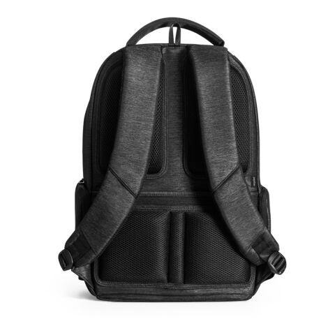 RE-BOSTON. Wasserabweisender 2Tone-Laptop-Rucksack aus recyceltem Nylon mit 210D-Fach schwarz | ohne Werbeanbringung | Nicht verfügbar | Nicht verfügbar | Nicht verfügbar