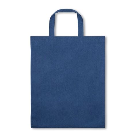SIENA. Faltbare Tasche aus Baumwolle (50%), receycelte Baumwolle (30%) und Polyester (20% rPET) (140 g/m²) Blau