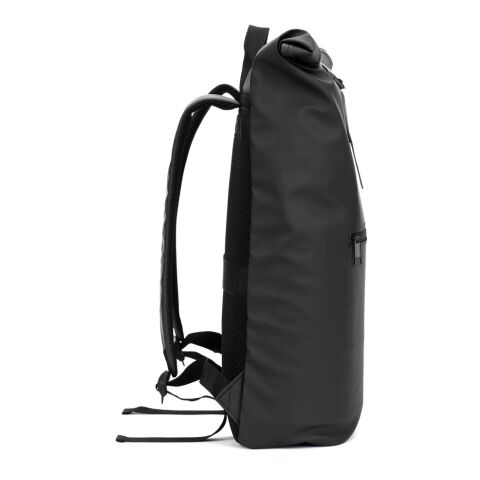 PORTLAND. Roll-Top-Rucksack aus PU mit Laptopfach, 16“ schwarz | ohne Werbeanbringung | Nicht verfügbar | Nicht verfügbar | Nicht verfügbar