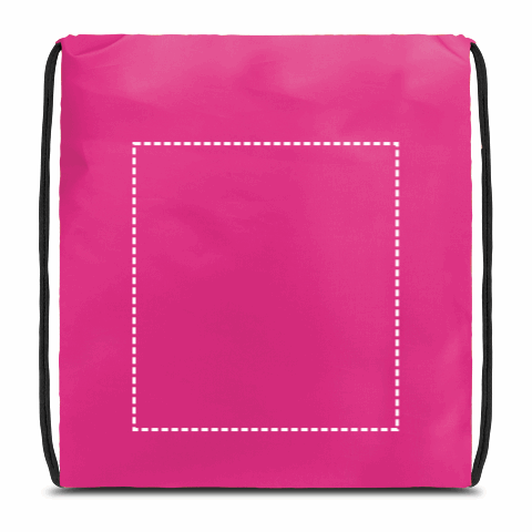 CARNABY. 210D Rucksacktasche mit schwarzen Zugbändern Rosa | ohne Werbeanbringung | Nicht verfügbar | Nicht verfügbar | Nicht verfügbar