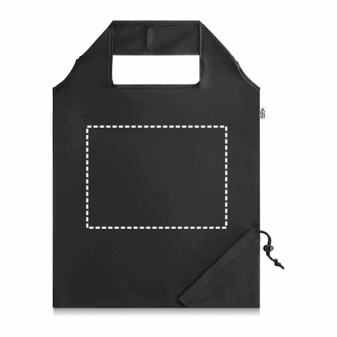 BEIRA. Faltbare Tragetasche aus 190T Polyester aus recyceltem (100% rPET) schwarz | ohne Werbeanbringung | Nicht verfügbar | Nicht verfügbar | Nicht verfügbar