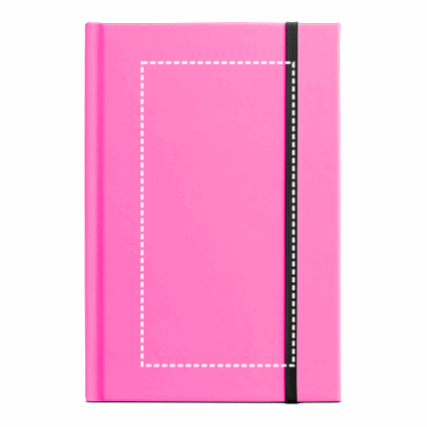 WATTERS. A5-Notizbuch aus fluoreszierendem PU mit linierten Seiten Rosa | ohne Werbeanbringung | Nicht verfügbar | Nicht verfügbar | Nicht verfügbar