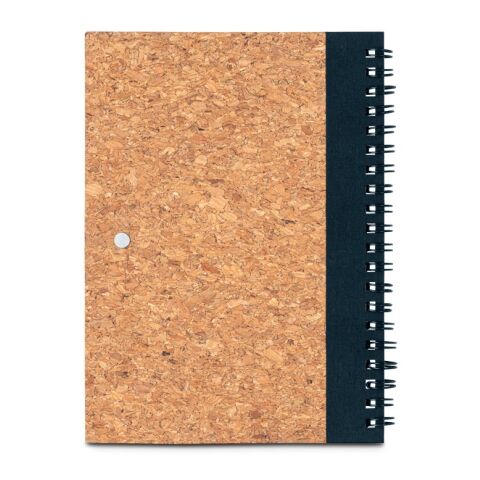 VICENTE. B6-Notizbuch aus Kork und Recyceltes Polyester (100% rPET) mit Kugelschreiber schwarz | ohne Werbeanbringung | Nicht verfügbar | Nicht verfügbar | Nicht verfügbar