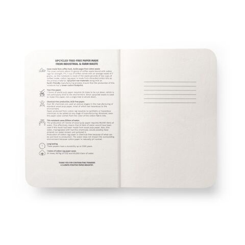 COFFEEPAD SEMI-RIGID. Notizbuch A5 mit semi-flexiblem Cover aus Kaffeeschalenverwertung (65%) Blau | ohne Werbeanbringung | Nicht verfügbar | Nicht verfügbar | Nicht verfügbar