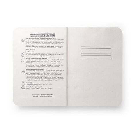 TEAPAD SEMI-RIGID. Notizbuch A5 mit semi-flexiblem Cover aus Teeblattverwertung (65%) Natur | ohne Werbeanbringung | Nicht verfügbar | Nicht verfügbar | Nicht verfügbar
