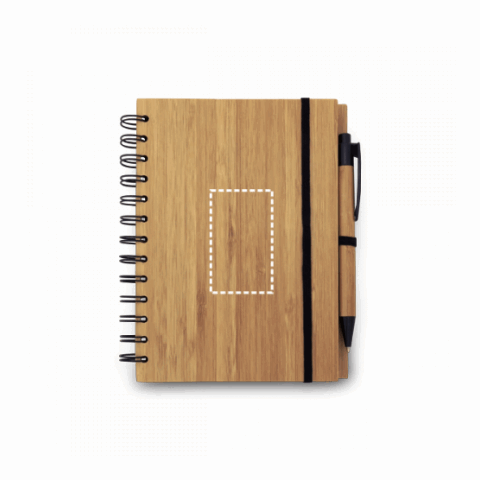DICKENS A5. A5 Spiralnotizbuch aus Bambus mit 100% Recyclingpapier Natur | ohne Werbeanbringung | Nicht verfügbar | Nicht verfügbar | Nicht verfügbar