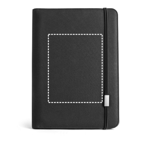 EMERGE FOLDER II. A4 Mappe aus recyceltem Polyester (100% rPET) 300D mit elastischem Verschluss schwarz | ohne Werbeanbringung | Nicht verfügbar | Nicht verfügbar | Nicht verfügbar