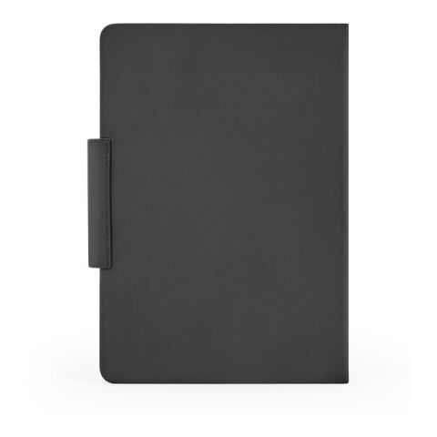 GARRETT. Set bestehend aus 1 Kugelschreiber und 1 Notizblock, aus PU und Edelstahl schwarz