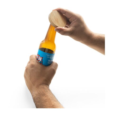 AMCHUR. Untersetzer aus Bambus mit Flaschenöffner Natur | ohne Werbeanbringung | Nicht verfügbar | Nicht verfügbar