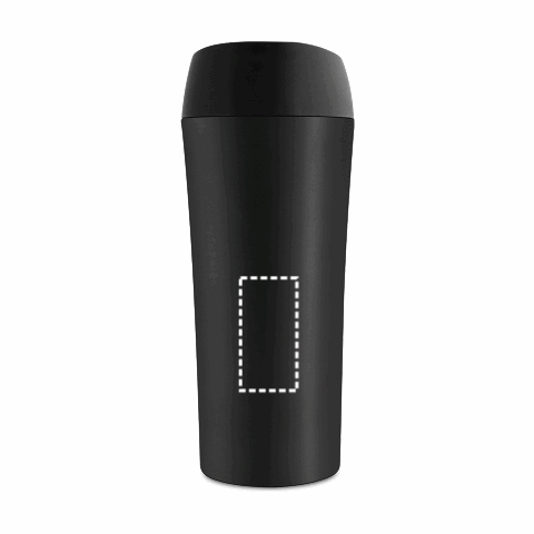 MONARDA. Reisebecher aus Edelstahl und PP, 470 ml Schwarz | ohne Werbeanbringung | Nicht verfügbar | Nicht verfügbar | Nicht verfügbar