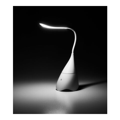 GRAHAME. Tragbare Schreibtischlampe mit Lautsprecher weiss | ohne Werbeanbringung | Nicht verfügbar | Nicht verfügbar | Nicht verfügbar