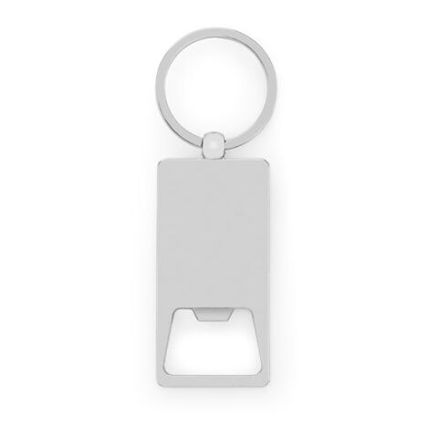 SYLVESTER. Schlüsselanhänger aus Eisen in rechteckiger Form mit Flaschenöffner Natur | ohne Werbeanbringung | Nicht verfügbar | Nicht verfügbar | Nicht verfügbar