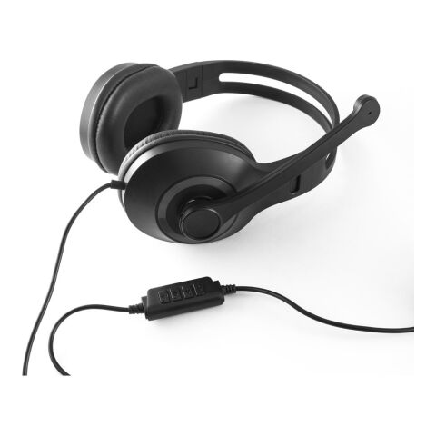 KILBY. Verstellbarer Kopfhörer mit Mikrofon aus ABS und PP Grau | ohne Werbeanbringung | Nicht verfügbar | Nicht verfügbar