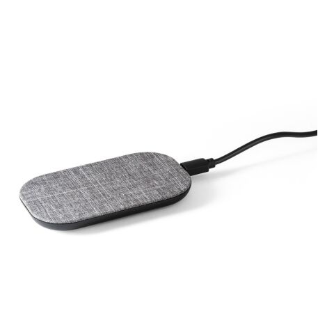 RENEWAL CHARGER. Schnelles 10W wireless Ladegerät aus recyceltem PET (100 % rPET) Grau | ohne Werbeanbringung | Nicht verfügbar | Nicht verfügbar | Nicht verfügbar