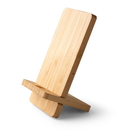 LANGE. Smartphone-Halter mit schnellem 15W wireless Ladegerät aus Bambus Natur | ohne Werbeanbringung | Nicht verfügbar | Nicht verfügbar | Nicht verfügbar