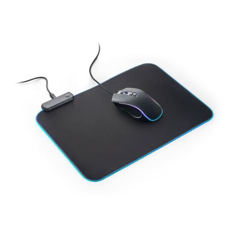 THORNE MOUSEPAD RGB. Gaming-Mauspad mit RGB-LED-Leuchten aus Polyester schwarz | ohne Werbeanbringung | Nicht verfügbar | Nicht verfügbar | Nicht verfügbar