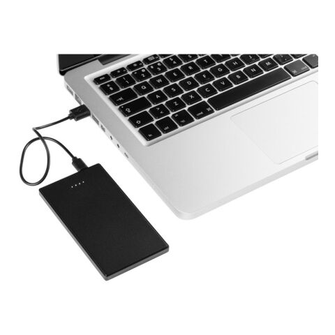 DENNING. Powerbank Slim mit 5&#039;000 mAh aus Edelstahl Schwarz | ohne Werbeanbringung