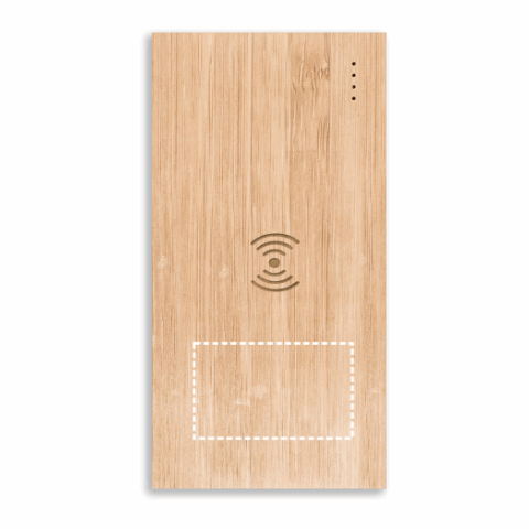 FITCH. Powerbank 5'000 mAh mit 5W wireless Ladegerät aus Bambus Natur | ohne Werbeanbringung | Nicht verfügbar | Nicht verfügbar | Nicht verfügbar