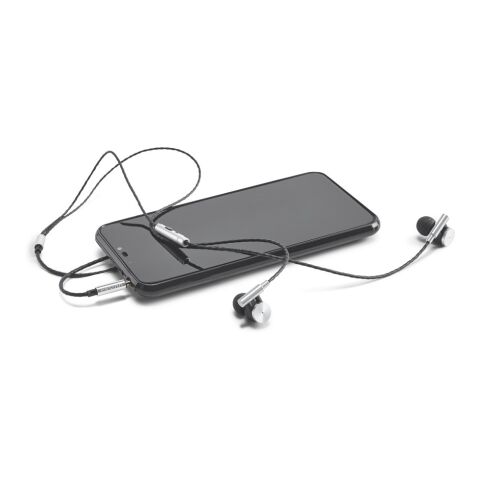 VIBRATION. In-Ear Kopfhörer aus Metall und ABS mit Mikrofon Silber | ohne Werbeanbringung | Nicht verfügbar | Nicht verfügbar | Nicht verfügbar